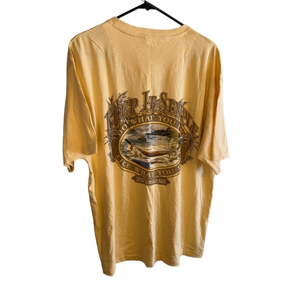 Nwt No Bad Days Keep It Simple Tee Shirt  Yellow Beach Adult XL